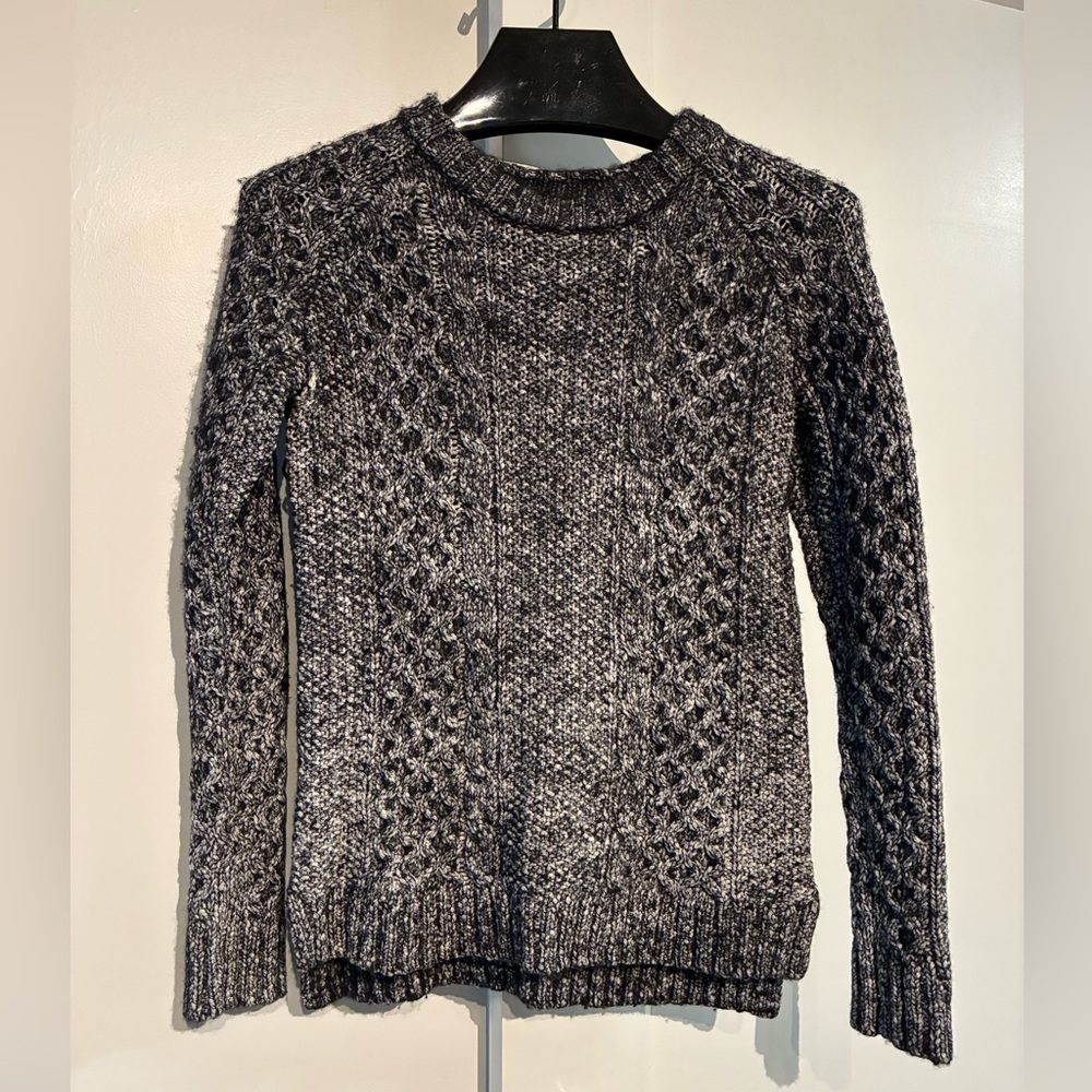 Theory P 🩶 Charcoal Cable Knit Sweater